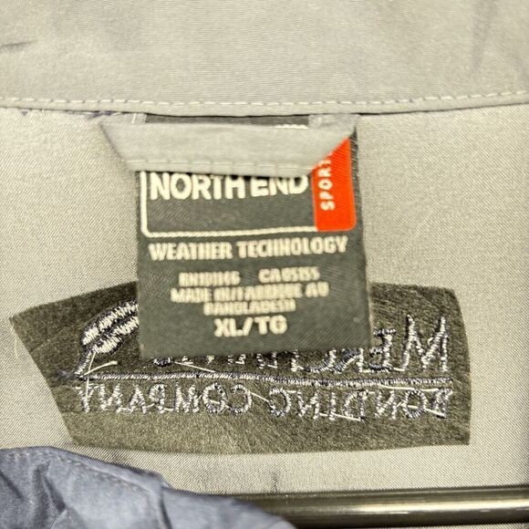 North End Mens Long Sleeve Weather Technology Blue Windbreaker Jacket Size XL - Picture 5 of 5